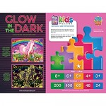 MasterPieces Glow in the Dark 60 Right Fit Puzzles Collection - Rainbow World 60 Piece Jigsaw Puzzle 14x19