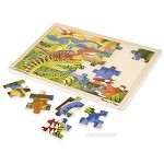 Melissa & Doug Jigsaw Puzzle Bundle (Dinosaur Safari and Ocean)