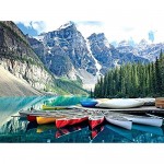 Newtion 1000 PCS 30 x 20 Jigsaw Puzzles for Kids Adult - Moraine Lake Puzzle Educational Intellectual Decompressing Fun Game