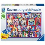 Ravensburger 16794 Hello Doggie - 500 PC Puzzles Large Format for Adults – Every Piece is Unique Softclick Technology Means Pieces Fit Together Perfectly
