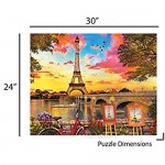 Springbok Puzzles - Paris Sunset - 1000 Piece Jigsaw Puzzle - Large 30 Inches by 24 Inches Puzzle - Made in USA - Unique Cut Interlocking Pieces
