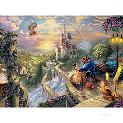 Thomas Kinkade The Disney Dreams Collection: Beauty and The Beast Falling in Love Puzzle  750 Pieces  24" X 18"
