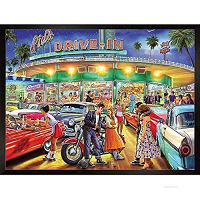 White Mountain Puzzles American Drive-in - 1000 Piece Jigsaw Puzzle
