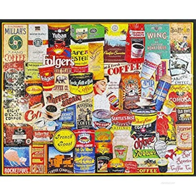 White Mountain Puzzles Great Coffee Brands - 1000 Piece Jigsaw Puzzle