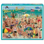 White Mountain Puzzles What A Beach - 1000 Piece Jigsaw Puzzle