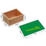 Adena Montessori Montessori Wooden Math Counting - Sandpaper Numbers with Box