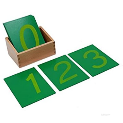 Adena Montessori Montessori Wooden Math Counting - Sandpaper Numbers with Box