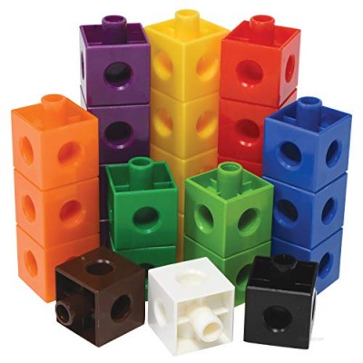 edxeducation Linking Cubes - Set of 100 - Connecting Blocks for Construction and Early Math - Preschoolers Aged 3+ And Elementary Aged Kids