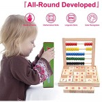 FightingGirl Wooden Abacus Children Kids Counting Number Maths Learning Developmental Toy Gift for 3+ Year Old Boys Girls