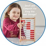 hand2mind Mini 100-Bead Wooden Rekenrek Abacus Abacus for Kids Math Wooden Counting Math Manipulatives Bead Counters for Kids Math Learn Counting and Numbers Homeschool Supplies (Set of 1)