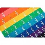 hand2mind Plastic Rainbow Fraction Tiles Montessori Math Materials for Kids to Learn Fraction Equivalence Math Manipulatives 4th Grade Fraction Homeschool Supplies (15 Sets of 51 Pieces)