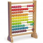 Imagination Generation Wooden Abacus Classic Counting Tool Counting Frame Educational Toy with 100 Colorful Beads