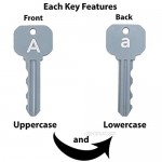 IQ Toys ABC Learning Locks Educational Alphabet Set- with 26 Locks 26 Keys and 4 Keyrings