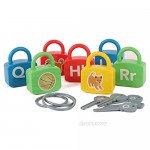IQ Toys ABC Learning Locks Educational Alphabet Set- with 26 Locks 26 Keys and 4 Keyrings