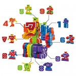 JOYIN 10 Pcs Number Transformers Action Figure Number Bots Learning Toys for Kids Number Robots Toys Kids Educational Toy Birthday Gifts for Boys and Girls 2 3 4 5 6 7 8 Years