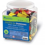 Learning Resources Double-six Dominoes In Bucket Teaching aids Math Classroom Accessories 168 Pieces Ages 5+