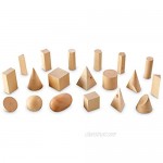 Learning Resources LER4298 Wood Geometric Solids Set of 19