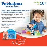 Learning Resources Peekaboo Learning Farm Counting Matching & Sorting Toy Toddler Finger Puppet Toy 10 Piece Set Easter Gift for Kids Easter Toys Ages 18 mos+