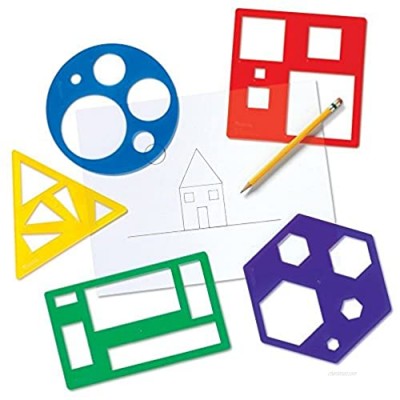 Learning Resources Primary Shapes Template Set  Geometric Shapes  Tracing Helper  Ages 4+