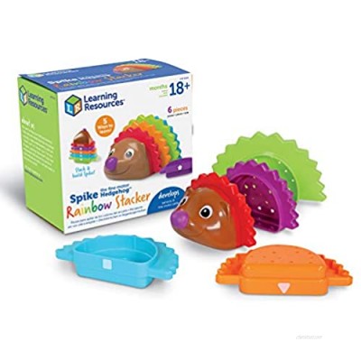 Learning Resources Spike The Fine Motor Hedgehog Rainbow Stackers   Exclusive  Stacking & Counting Toy for Toddlers  Ages 2+