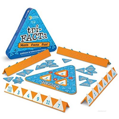 Learning Resources tri-FACTa Addition and Subtraction Game  Early Math Skills  Ages 6+. Multi-color 10 W in