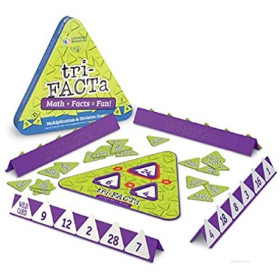Learning Resources tri-FACTa Multiplication & Division Game  Homeschool  Math Game  2-4 Players  104 Piece Set  Ages 8+