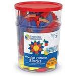 Learning Resources Wooden Pattern Blocks Early Math Concepts Set of 250 Ages 3+