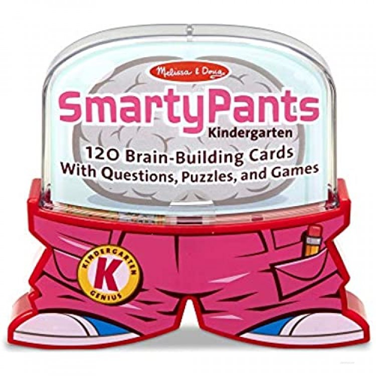 Melissa & Doug Smarty Pants Kindergarten Card Set - 120 Educational Brain-Building Questions Puzzles and Games