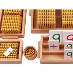 Montessori Golden Bead Materials Decimal System Bank Game Mathematics Math Teaching Aids Materials Baby Preschool Education Toys