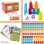 Riccione Rainbow Counting Bears with Matching Sorting Cups 112 Piece Super Value Set Montessori Educational Toddler STEM Motor Skills Therapy Math Sorting Preschool Learning Toys