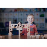 SumBlox Starter Set of 27 Math Building Blocks - STEM Solid Wood Educational Number Blocks Set of 3 Activity Cards & Math Guide.