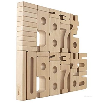 SumBlox Starter Set of 27 Math Building Blocks - STEM Solid Wood Educational Number Blocks  Set of 3 Activity Cards & Math Guide.