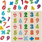 Toy-To-Enjoy Alphabet Number Shape Puzzles Learning Board Toy - Ideal for Early Educational Learning for Kindergarten Toddlers & Preschools