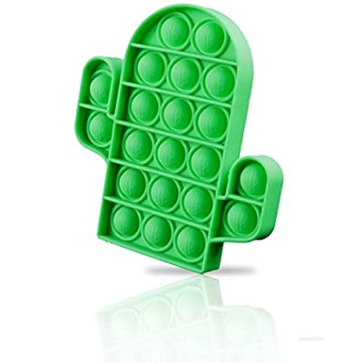 【Update 2021】 Sensory Fidget Toys Cactus Pop Push Bubble Special Needs Toys for Kids Food Grade Silicone Relieving Stress Toys for Adults Just Bubble Game Sensory Toy for Anxiety (Cactus)