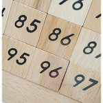WINZIK Wooden Toys Hundred Board Montessori 1-100 Consecutive Numbers Educational Game for Kids with Storage Box