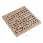 Z-COLOR Montessori Game Wooden Hundred Board Number Chart Number Grid Educational Game for Kids