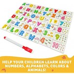 Alphabet Flash Cards Games : Wooden Number ABC Letters for Toddlers & Kids All Ages & Years Olds Homeschool Educational Kindergarten Preschool Learning Animal Flashcards Toys Puzzle Materials
