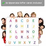 Attractivia Magnetic Alphabet ABC Flash Cards - 26 Uppercase Large Letters - for Homeschool Teachers Parents ESL