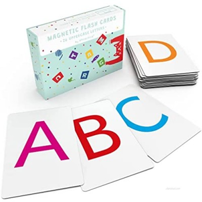 Attractivia Magnetic Alphabet ABC Flash Cards - 26 Uppercase Large Letters - for Homeschool  Teachers  Parents  ESL