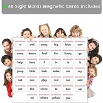 Attractivia Sight Words Magnetic Flash Cards Pre-Primer/Pre-K - 40 Large Cards for Literacy of Beginning Readers Homeschool Teachers and ESL