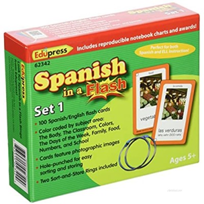 Edupress Spanish in a Flash Cards Set 1 (EP62342)