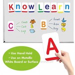Hebayy Magnetic Alphabet ABC Flash Cards with Large Uppercase and Lowercase Letters 5.5 x 3.5 (54 PCs)