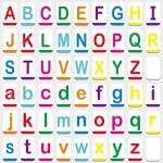 Hebayy Magnetic Alphabet ABC Flash Cards with Large Uppercase and Lowercase Letters 5.5 x 3.5 (54 PCs)