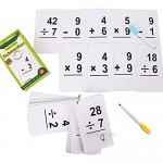 HELAKU Math Flash Cards -Multiplication Flash Cards- Addition  Subtraction and Division Flash Cards Multi Math Flashcards 4 Pack