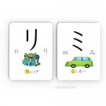 Japanese Syllabary - Hiragana Katakana Characters Flash Cards (with Picture and Example Word)