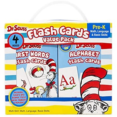 Leap Year Dr. Seuss 4-in-1 Educational Flash Cards Value Pack  Abc's Alphabet  First Words  Colors & Shapes  and Numbers - PreK to Kindergarten