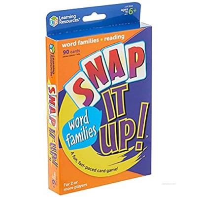 Learning Resources Snap It Up! Phonics & Reading Card Game  Homeschool  Reading Game  90 Cards Included  Ages 6+