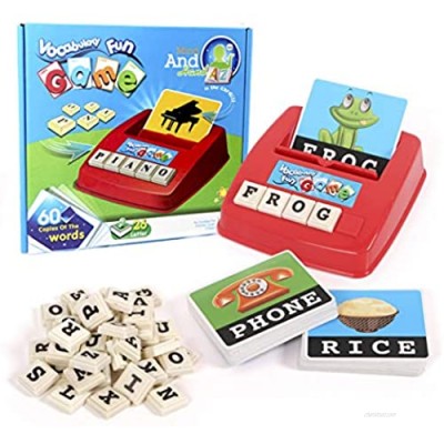Learning Toys for 4 Year Olds  Matching Letter Spelling Game Sight Words Flash Cards Preschool Educational Toys for Toddler Age 3-6  Birthday Christmas Xmas Birthday Gifts for 3-7 Year Old Boys Girls