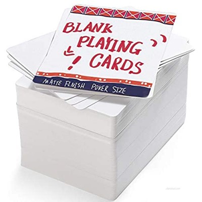 LotFancy Blank Playing Cards  180PCS White Blank Index Flash Cards  Study Learning Cards  Vocabulary Word Card  Message Card  DIY Gift Card  Game Cards  Matte Finish  Poker Size