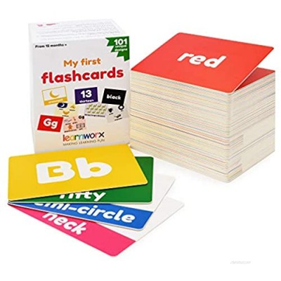 My First Flash Cards for Toddlers - 101 Cards - 202 Sides - Learn Shapes  Numbers  Colors  Body Parts  Counting  Letters & More - Fun Learning and Educational Flashcards